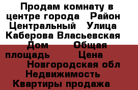 Продам комнату в центре города › Район ­ Центральный › Улица ­ Каберова-Власьевская › Дом ­ 2 › Общая площадь ­ 12 › Цена ­ 550 000 - Новгородская обл. Недвижимость » Квартиры продажа   
